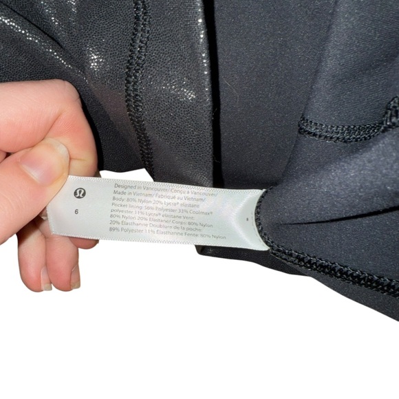 Lululemon Hooded Define Jacket Shine Size 6 Radiate Foil Black Size 6 - Picture 4 of 5